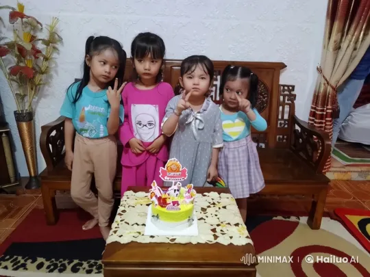 Children Perform Kungfu in Front of Birthday Cake – AI Generated Video | Hailuo AI