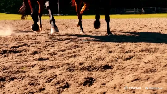 Elegant Horse Gallop Captured with Dynamic Cinematography – AI Generated Video | Hailuo AI