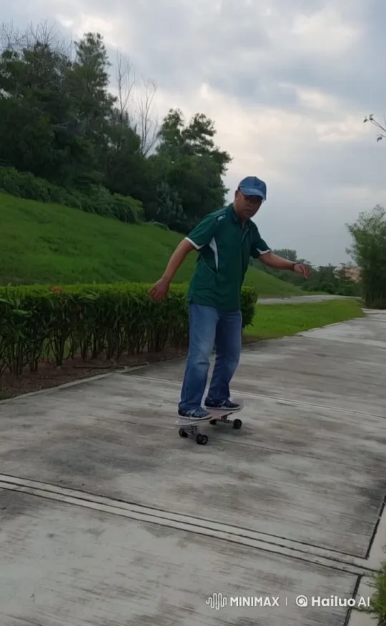 Flying Skateboarder Glides Gracefully in Live2D Animation – AI Generated Video | Hailuo AI