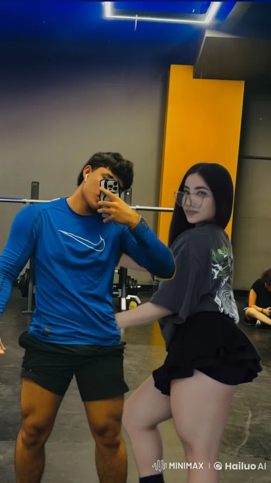 Couple Sharing Intimate Moment in Gym Setting – AI Generated Video | Hailuo AI