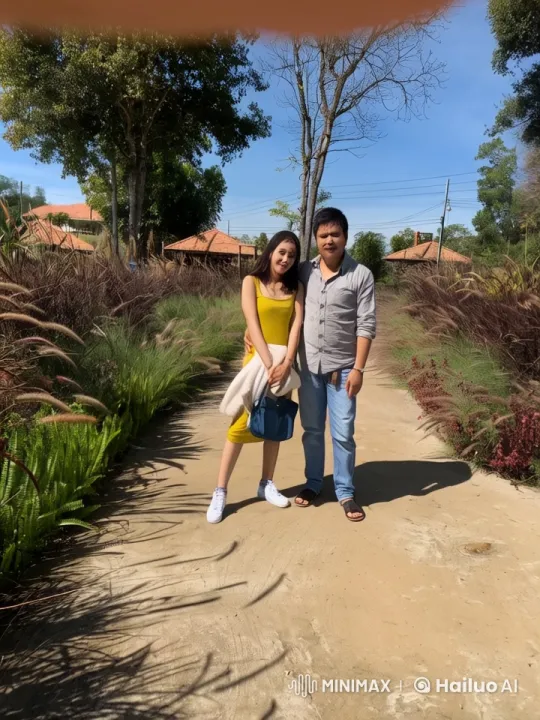 Couple Engages in Lively Kungfu Battle in Animated Garden Setting – AI Generated Video | Hailuo AI