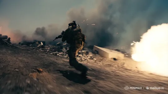 Chaotic Battlefield: A Hyper-Speed POV Experience – AI Generated Video | Hailuo AI
