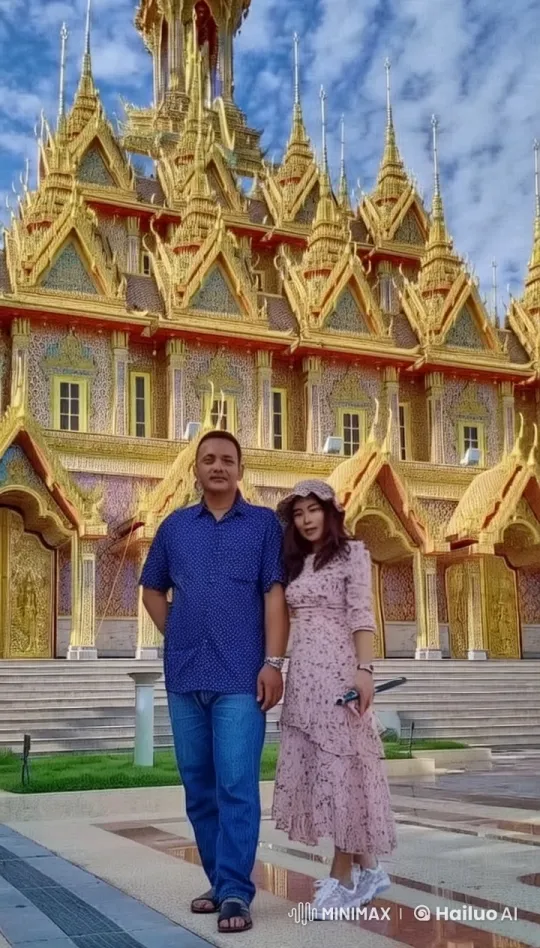 Martial Arts Drama in Front of Golden Temple – AI Generated Video | Hailuo AI