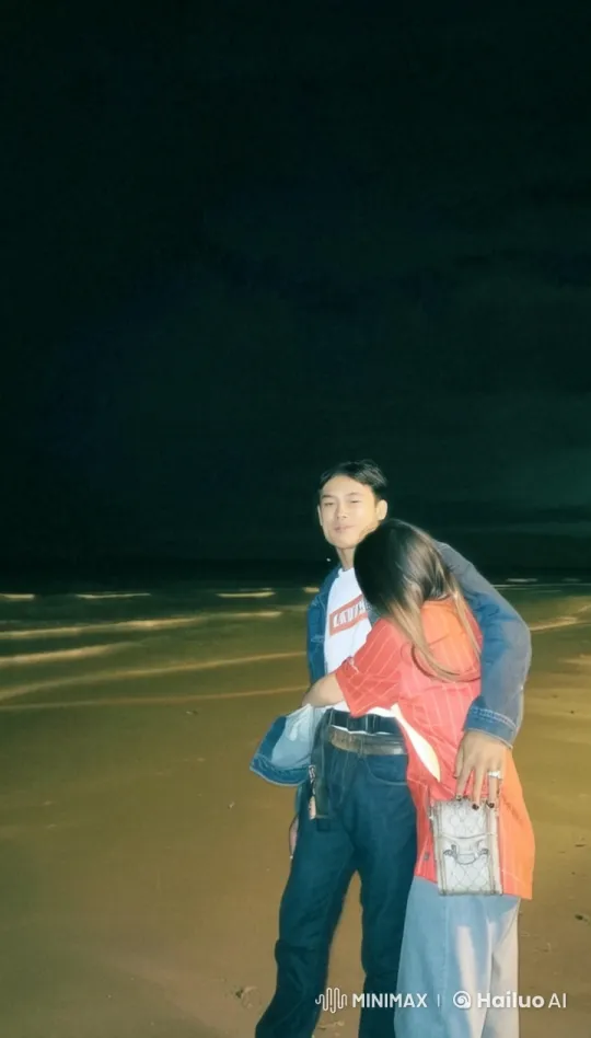 Nighttime Beach Kung Fu Showdown in Live2D Animation – AI Generated Video | Hailuo AI