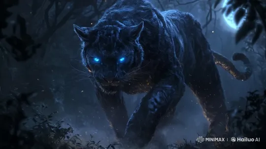 Shadow Panther: Silent Hunter in the Misty Jungle – AI Generated Video | Hailuo AI