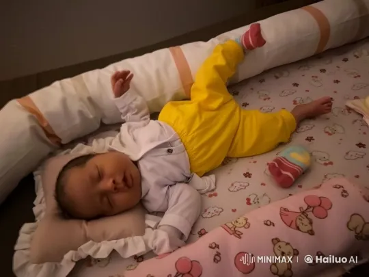 Peaceful Sleep of a Newborn in a Cozy Crib – AI Generated Video | Hailuo AI