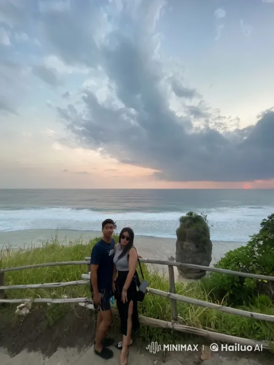 Sunset Beach Kung Fu Fight with Wing Chun Techniques – AI Generated Video | Hailuo AI