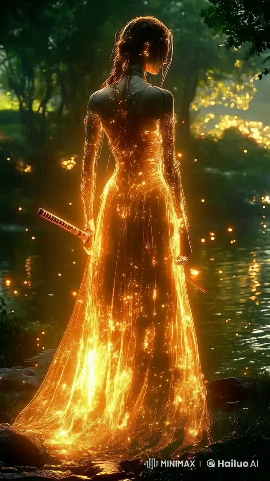 Enchanted Forest: Glowing Figure in Twilight – AI Generated Video | Hailuo AI