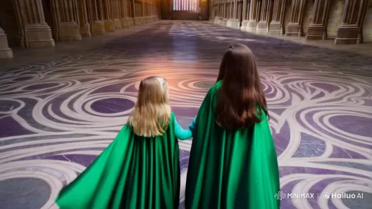 Young Sisters Enter Grand Academy of Magic – AI Generated Video | Hailuo AI