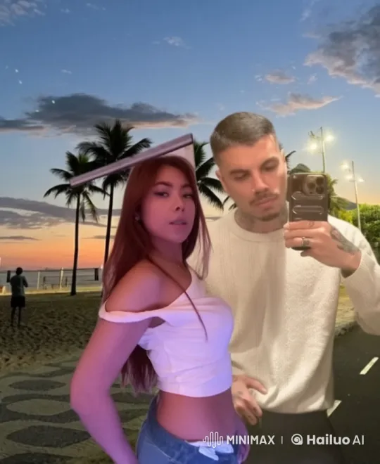 Romantic Couple Kissing on a Sunset Beach – AI Generated Video | Hailuo AI