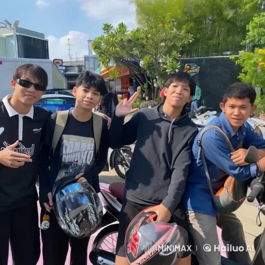 Five Friends Showcase Kungfu Skills in Sunny Outdoor Setting – AI Generated Video | Hailuo AI