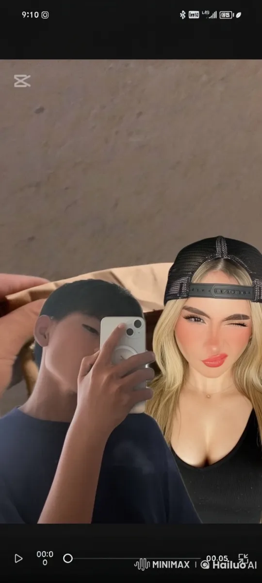 Live2D Animated Scene of a Girl Kissing a Boy's Cheek – AI Generated Video | Hailuo AI