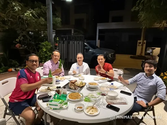 Nighttime Friends' Feast with Dynamic Camaraderie – AI Generated Video | Hailuo AI