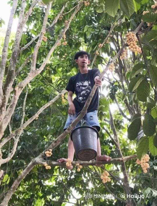 Young Man Practicing Martial Arts in a Tree – AI Generated Video | Hailuo AI