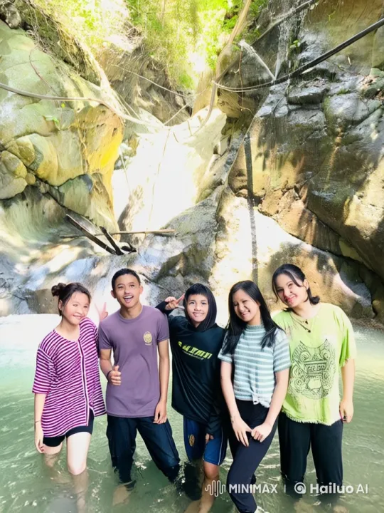 Five Friends Practicing Kung Fu by a Waterfall – AI Generated Video | Hailuo AI
