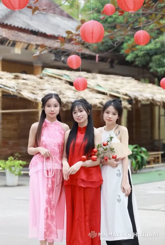 Traditional Attire Women Perform Synchronized Kung Fu – AI Generated Video | Hailuo AI