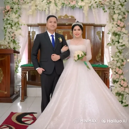 Wedding Couple Showcases Kungfu Skills in Elegant Setting – AI Generated Video | Hailuo AI
