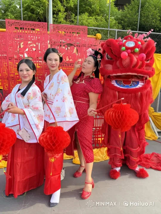 Live2D Video: Asian Celebration with Kung Fu and Dragon Dance – AI Generated Video | Hailuo AI