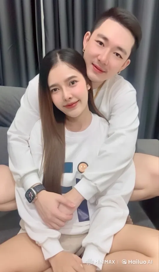 Affectionate Embrace on a Couch with Intimate Ambiance – AI Generated Video | Hailuo AI