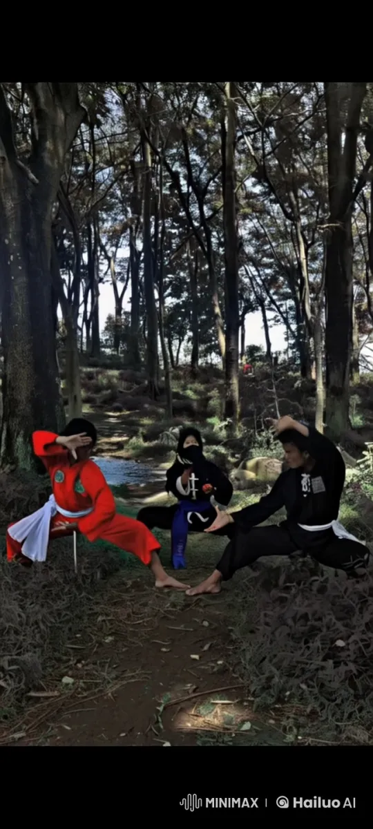 Dynamic Kung Fu Performance in Serene Forest Setting – AI Generated Video | Hailuo AI