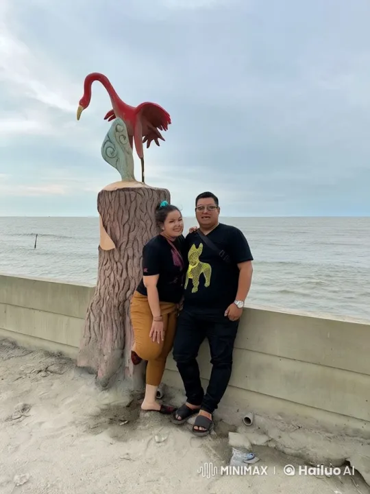 Live2D Scene: Couple Practicing Kung Fu on Shore – AI Generated Video | Hailuo AI