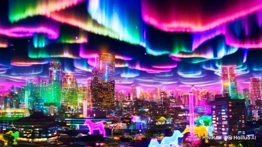 Cyberpunk Cityscape Tracking Hacker's Journey – AI Generated Video | Hailuo AI