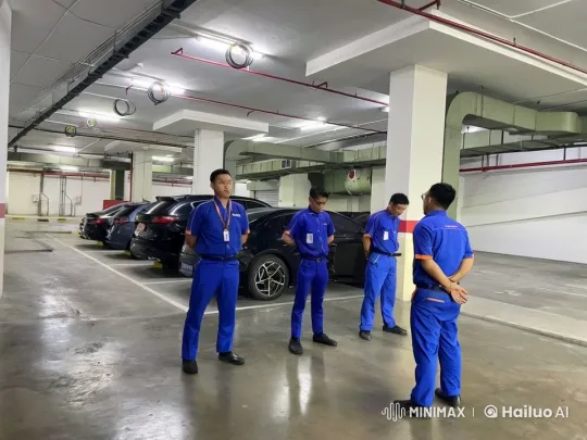 Men Practice Martial Arts in Parking Garage – AI Generated Video | Hailuo AI