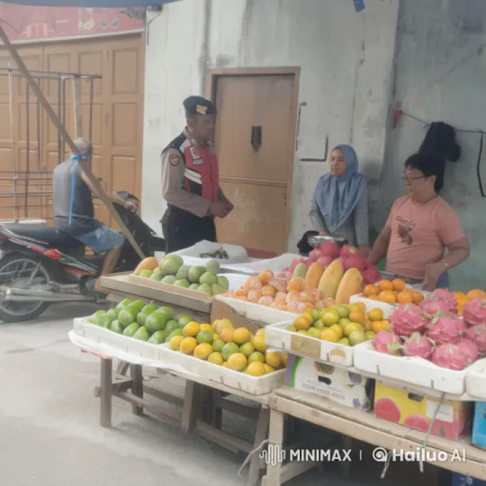 Live2D Animated Market Scene with Police Officer Demonstrating Martial Arts – AI Generated Video | Hailuo AI