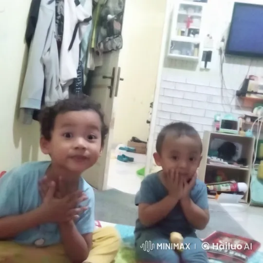 Boys Practicing Playful Kungfu in a Toy-Filled Room – AI Generated Video | Hailuo AI