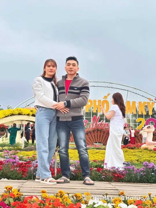 Couple Performs Dynamic Kung Fu in Colorful Flower Garden – AI Generated Video | Hailuo AI