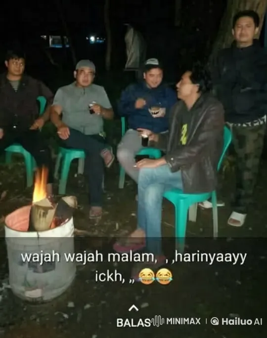 Friends Bonding by Campfire in Animated Night Scene – AI Generated Video | Hailuo AI