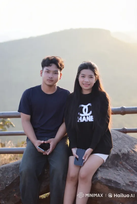 Young Couple Displays Martial Arts Skills in Mountain Setting – AI Generated Video | Hailuo AI
