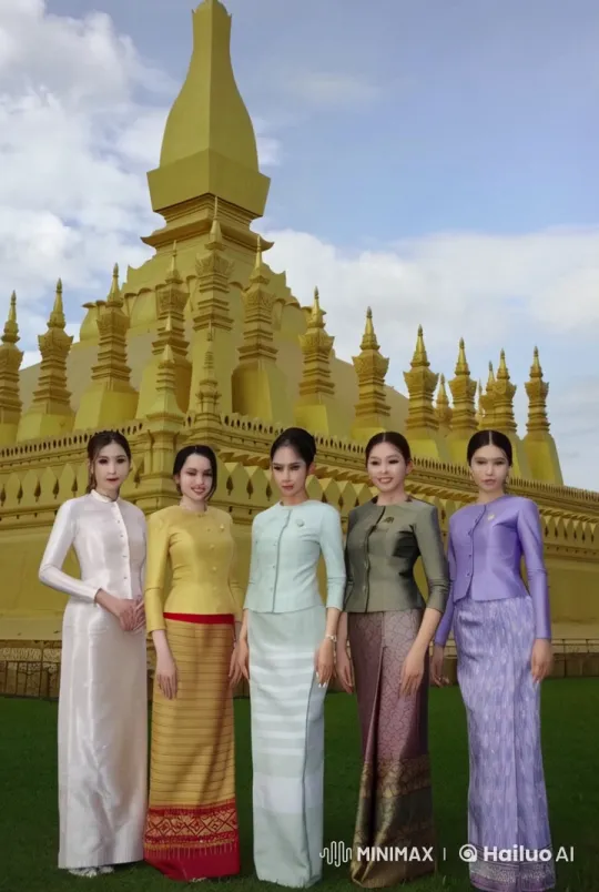 Laotian Women Showcase Kung Fu in Traditional Attire – AI Generated Video | Hailuo AI
