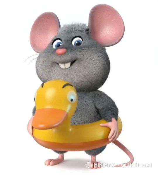 Exhausted Mouse Celebrates Sea Discovery with Joyful Dance – AI Generated Video | Hailuo AI