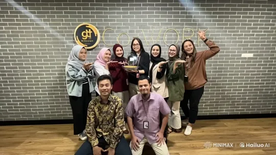 Live2D Animation: Group Performs Martial Arts in Front of 'CoWork' Wall – AI Generated Video | Hailuo AI