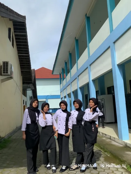 Five Women Perform Dynamic Kung Fu in Chef Uniforms – AI Generated Video | Hailuo AI