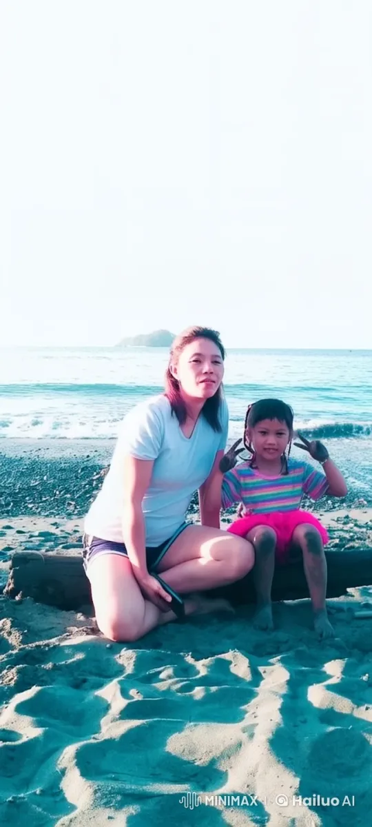 Mother and Daughter Practicing Kungfu at the Beach – AI Generated Video | Hailuo AI
