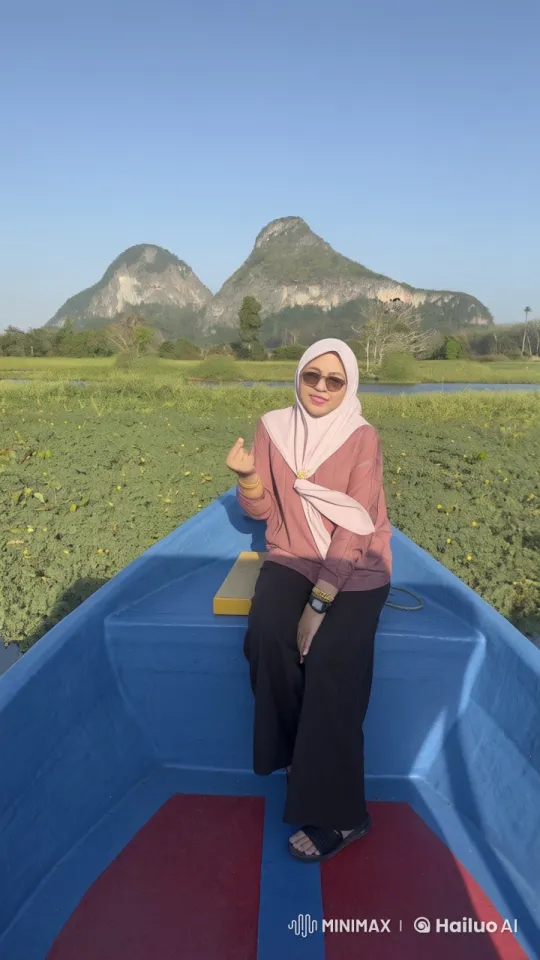 Woman in Hijab Admires Mountains on Serene Lake – AI Generated Video | Hailuo AI