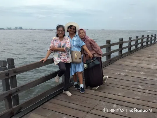 Friends Relaxing on Pier Amidst Gentle Waves – AI Generated Video | Hailuo AI