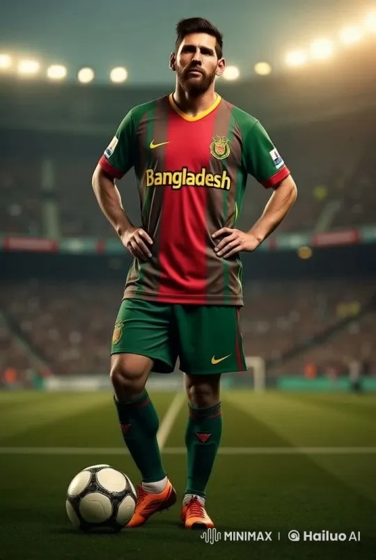Soccer Player Embraces Cultural Pride Amidst Stadium's Buzz – AI Generated Video | Hailuo AI