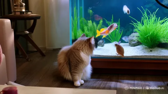 Peaceful Home: Woman, Cat, and Serene Moments – AI Generated Video | Hailuo AI