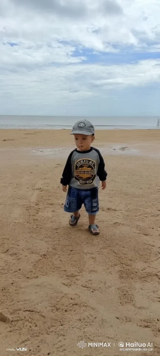Young Child Practicing Kungfu on a Beach – AI Generated Video | Hailuo AI