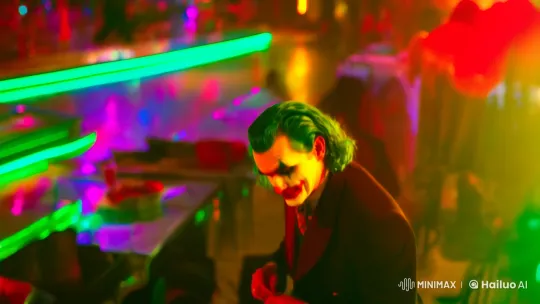 Joker's Chaotic Dance Captured in Dynamic Shot – AI Generated Video | Hailuo AI