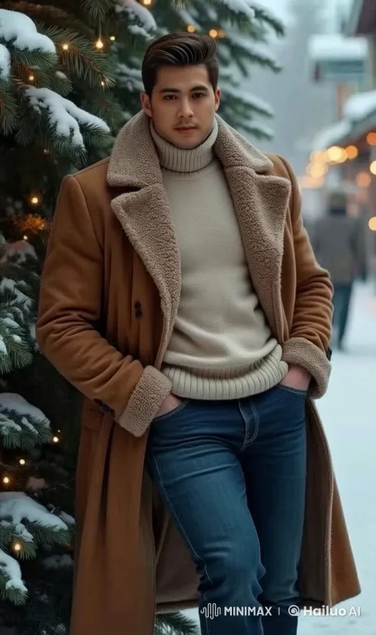 Man and Friendly Tiger Enjoy Christmas Spirit in Live2D – AI Generated Video | Hailuo AI