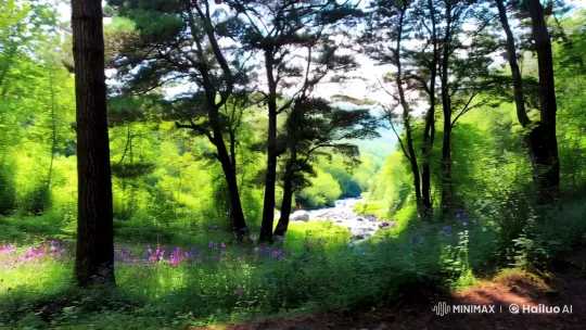 Tranquil Forest Walk: Sunlight, Birds, and Nature's Symphony – AI Generated Video | Hailuo AI