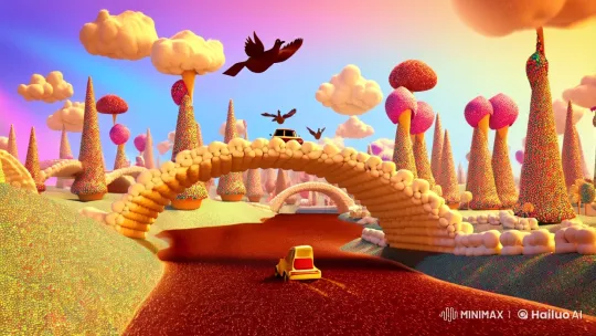 Whimsical Chocolate and Marshmallow Cityscape – AI Generated Video | Hailuo AI