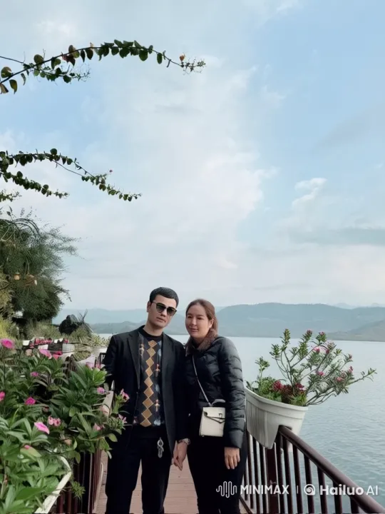 Couple Practicing Kungfu on Scenic Lakefront Deck – AI Generated Video | Hailuo AI