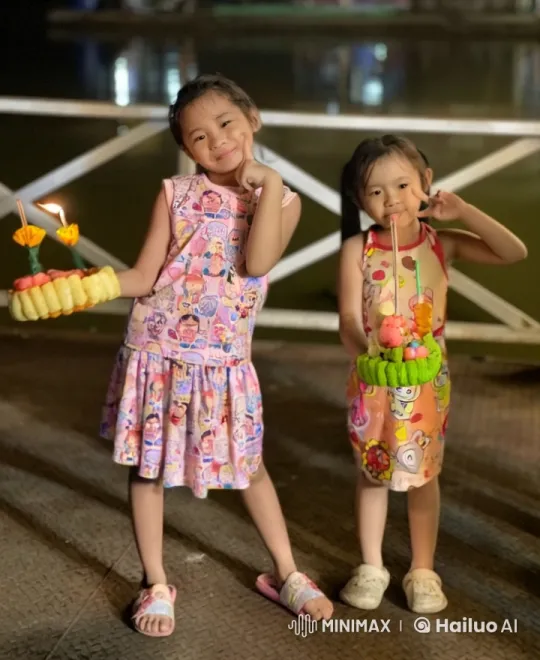 Girls Display Martial Arts Skills on Bridge at Night – AI Generated Video | Hailuo AI