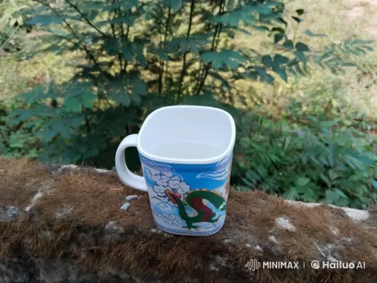 Dragon-Adorned Cup Spews Purple Muddy Juice in Forest – AI Generated Video | Hailuo AI
