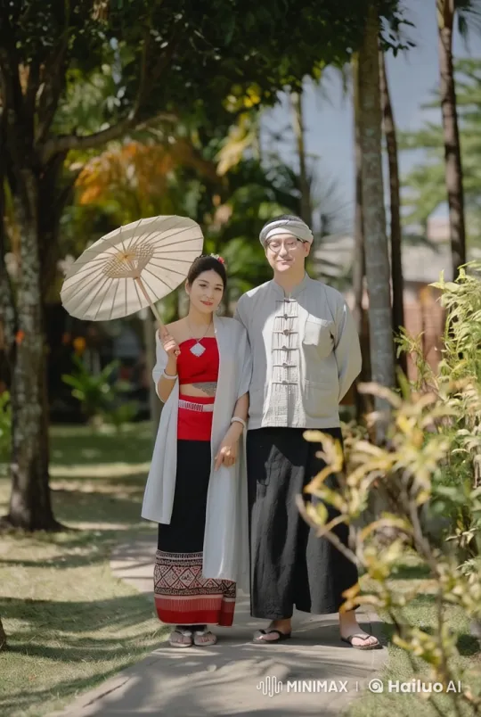 Traditional Attire Kungfu Display in Serene Garden Setting – AI Generated Video | Hailuo AI